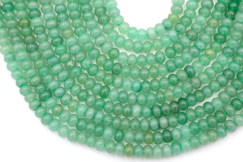 Green Aventurine Gemstone Beads, 4x6mm, Rondelle